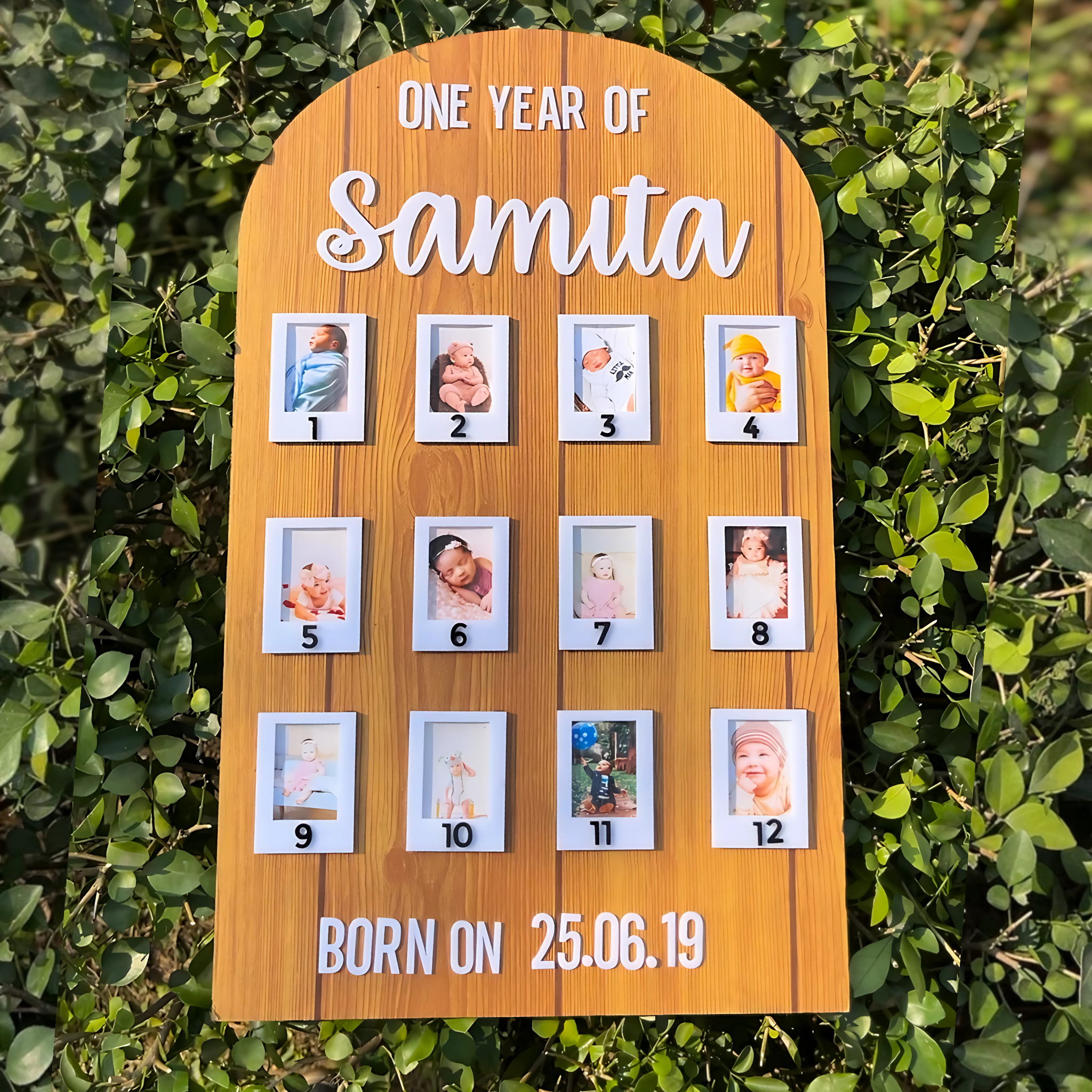 12 Month Photo Frame - Baby Birthday Gift
