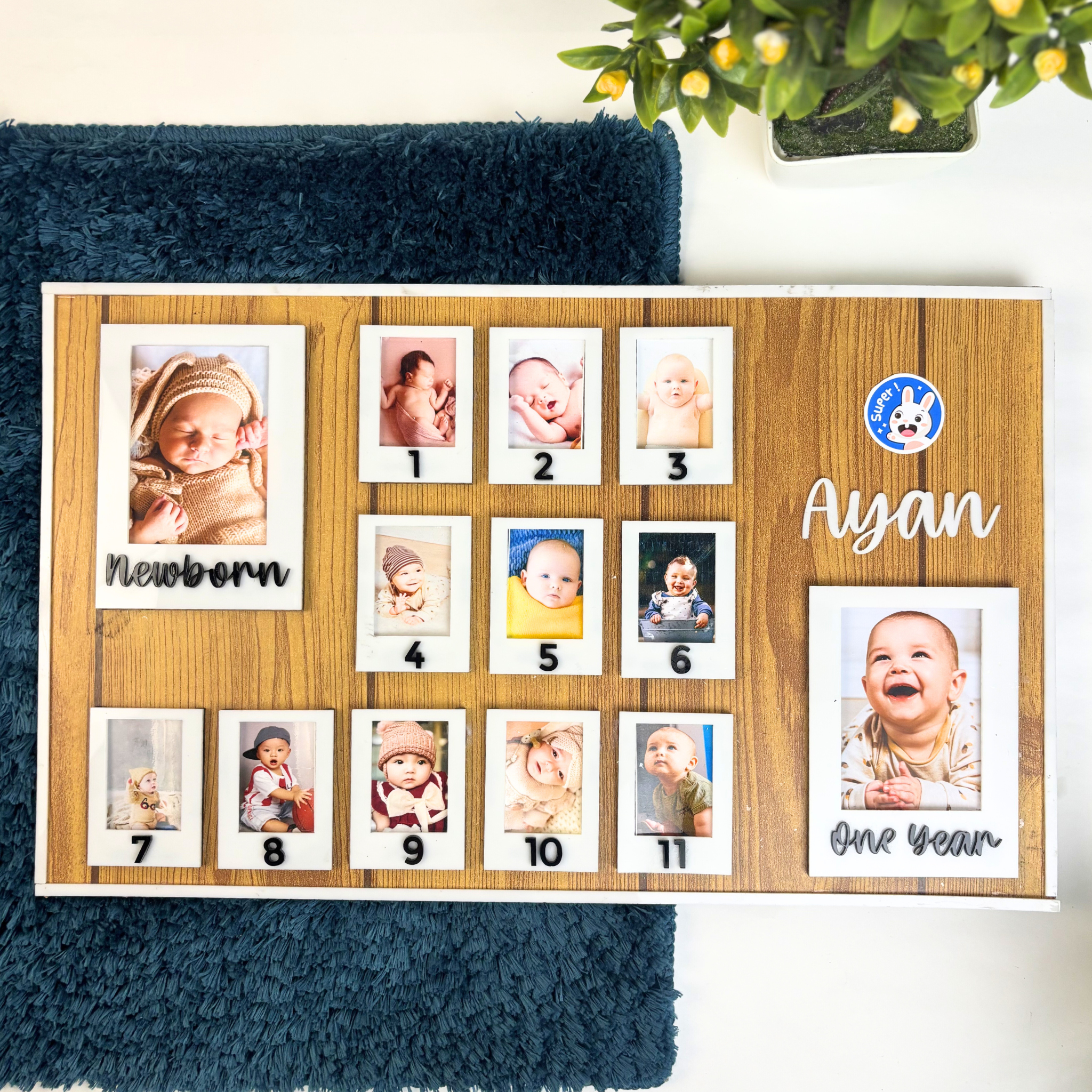 1st Year Photo Frame - Baby Photo Board