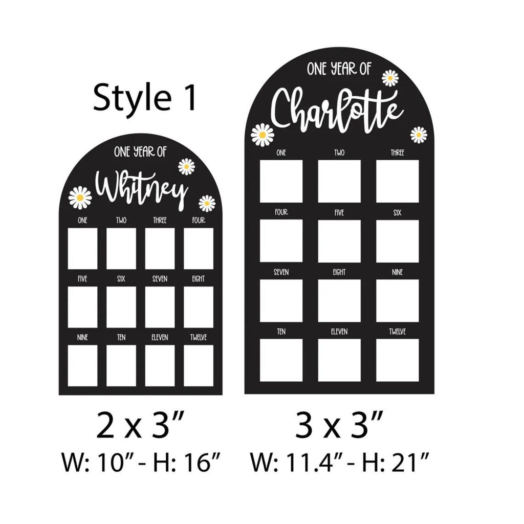 Baby Monthly Photo Board - Milestone Picture Frame for Newborns